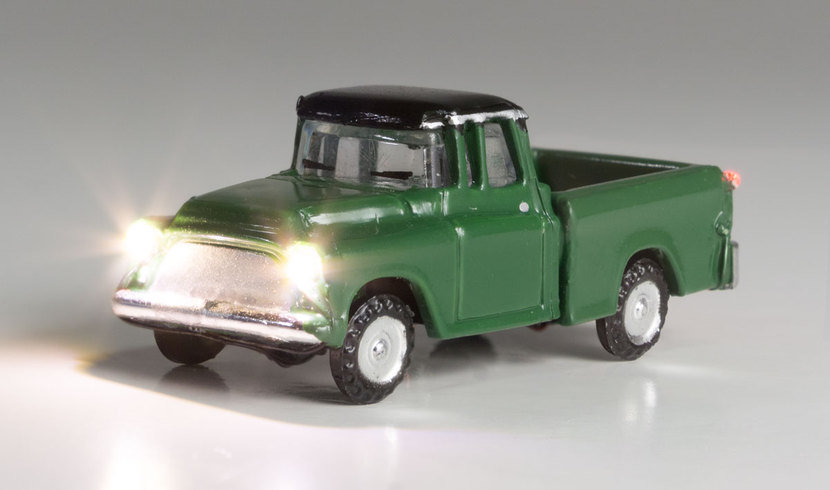 Green Pickup - N Scale - This little pickup still has a few thousand miles left and is up for anything