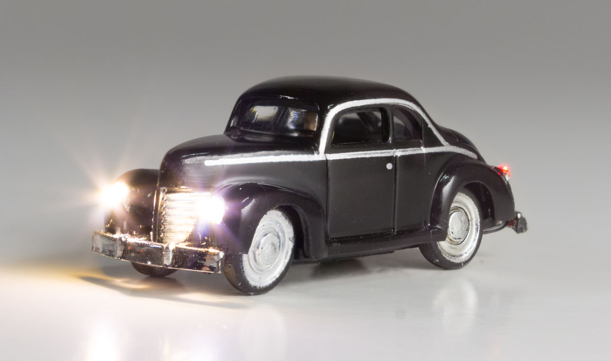 Midnight Ride - N Scale - Revved up and ready to go, this timeless coupe is ready for a night time cruise under the stars