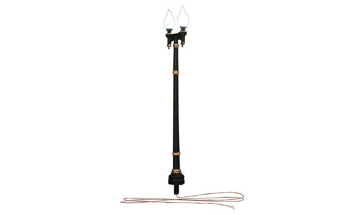 Double Lamp Post Street Lights - HO Scale - Use to light street corners, sidewalks, parks and more