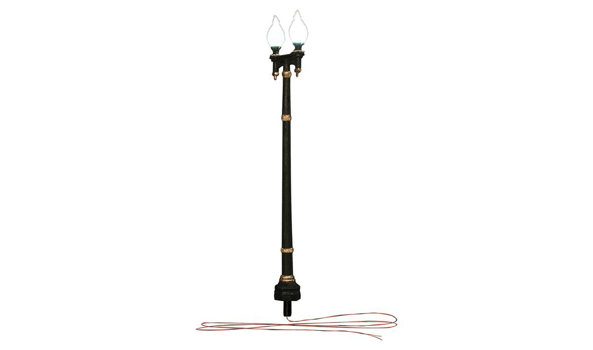 Double Lamp Post Street Lights - N Scale - Use to light street corners, sidewalks, parks and more