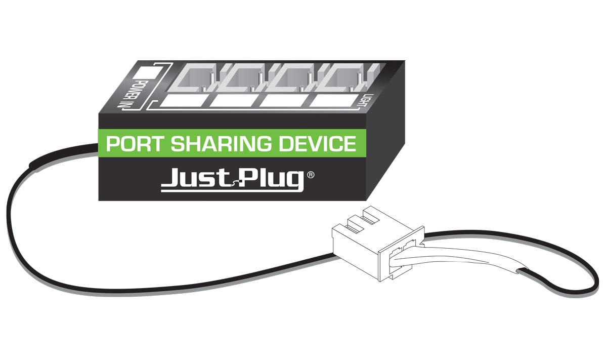 Port Sharing Device - Use the Port Sharing Device with a Light Hub or Sequencing Light Hub to add up to four Stick-On or Nano LED Lights per Light Port