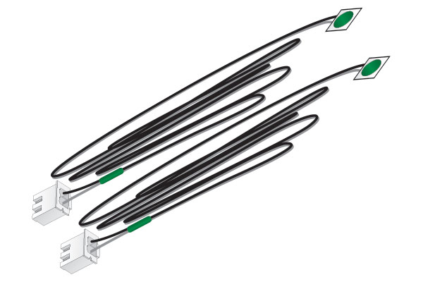 Green LED Stick-On Light - 2 lights with 24" (60