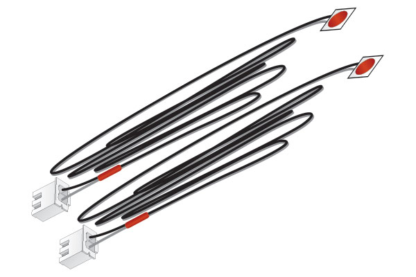 Red LED Stick-On Light - 2 lights with 24" (60