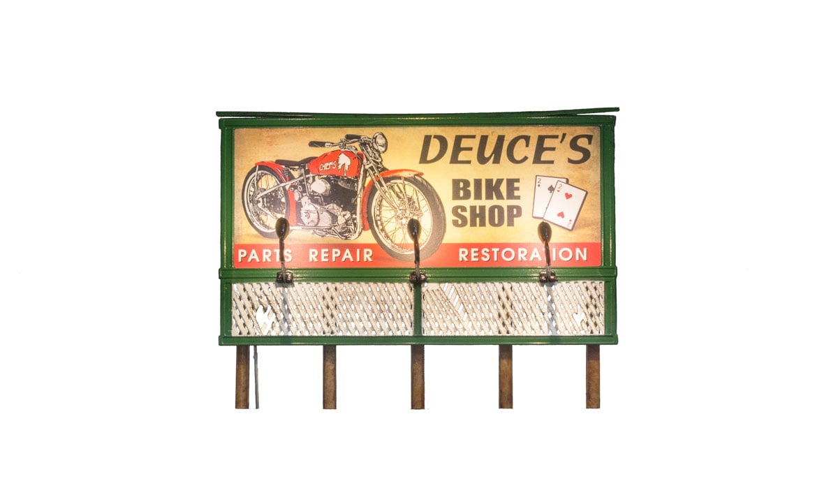 Deuce's Parts & Repair - HO Scale - Head over to the local bike shop to make sure you're ready to hit the road