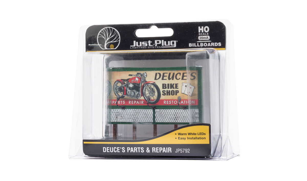 Deuce's Parts & Repair - HO Scale - Head over to the local bike shop to make sure you're ready to hit the road