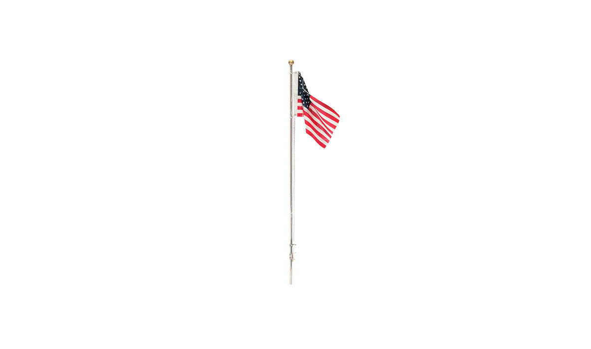 All Scale Woodland Scenics JP5951 Just Plug Medium Waving US Flag on Pole 