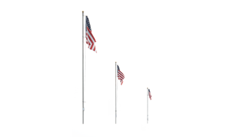 All Scale Woodland Scenics JP5951 Just Plug Medium Waving US Flag on Pole 