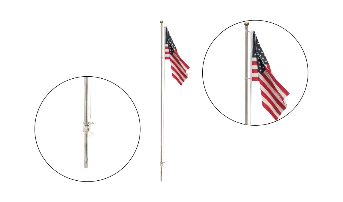 NEW FLAG POLE with USA FLAG Set of 4 SW Replicas HO Scale Kit 230-1000 