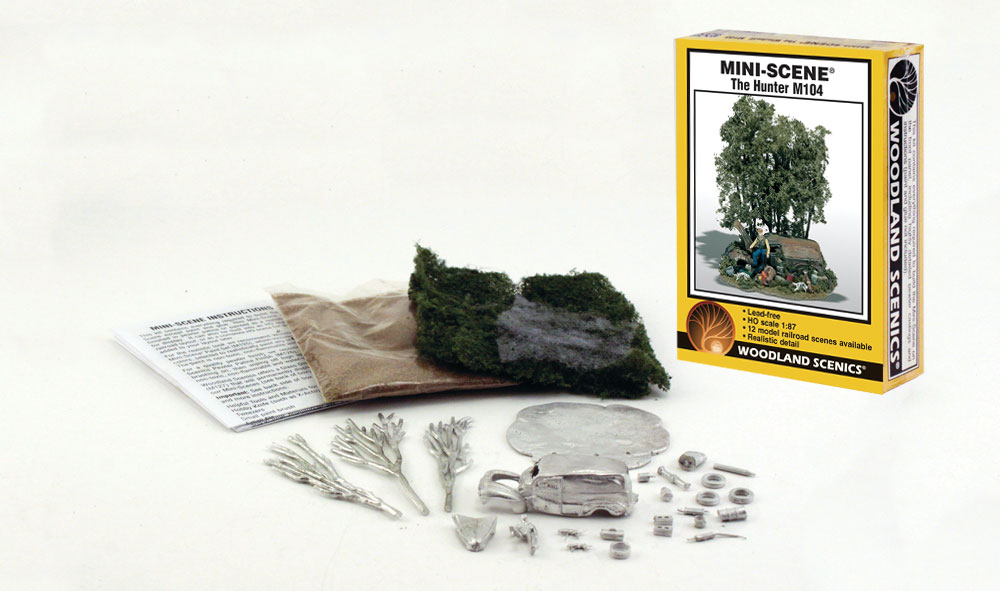 The Hunter HO Scale Kit - Every woodsman needs a place where he can let the dogs run