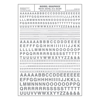 Woodland Scenics DT502 Beton & Windsor Letters Dry Transfer Decals 