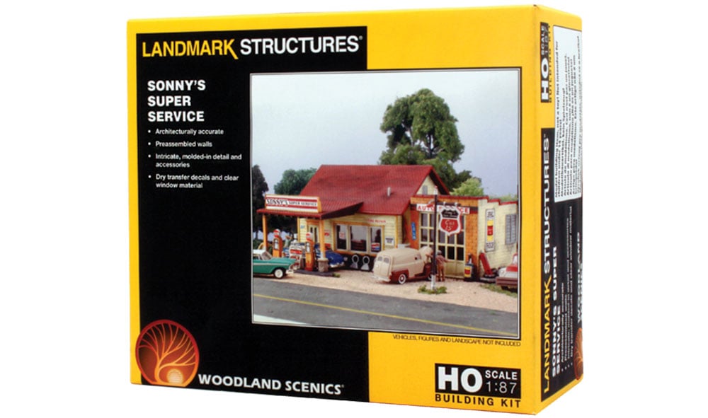 Sonny's Super Service - HO Scale Kit - Model the bustle of your layout&rsquo;s local service and gas station