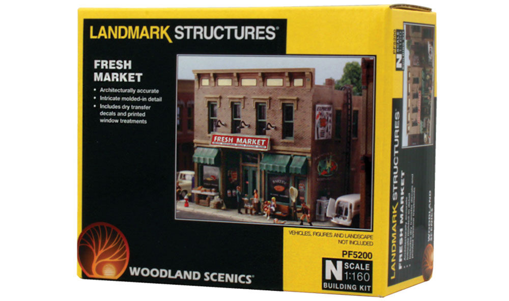Fresh Market - N Scale Kit - Model the local flavor of a bustling downtown layout