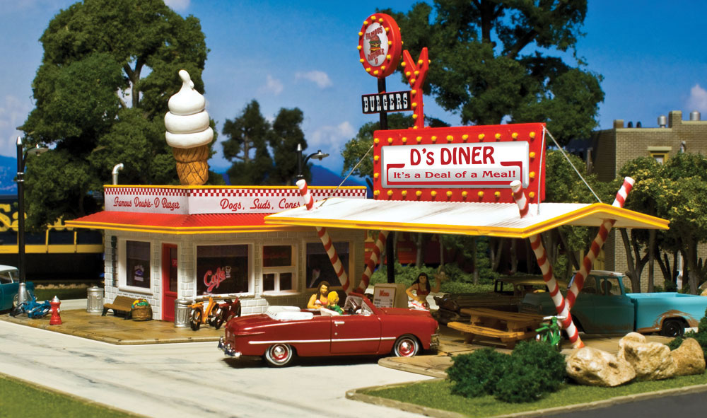 D's Diner - N Scale Kit - Model the time when food tasted better delivered to your car window