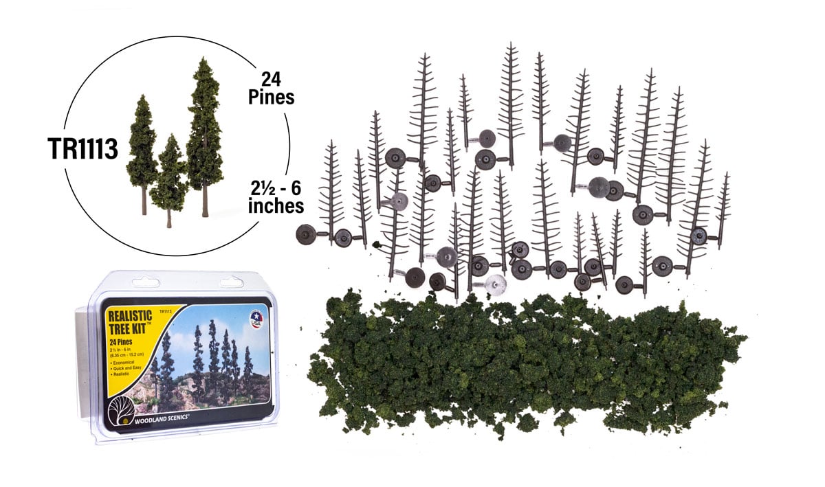 Forest Green - Forest Green Realistic Tree Kit can teach you to make pine trees ranging from 2 1/2" - 6" (6