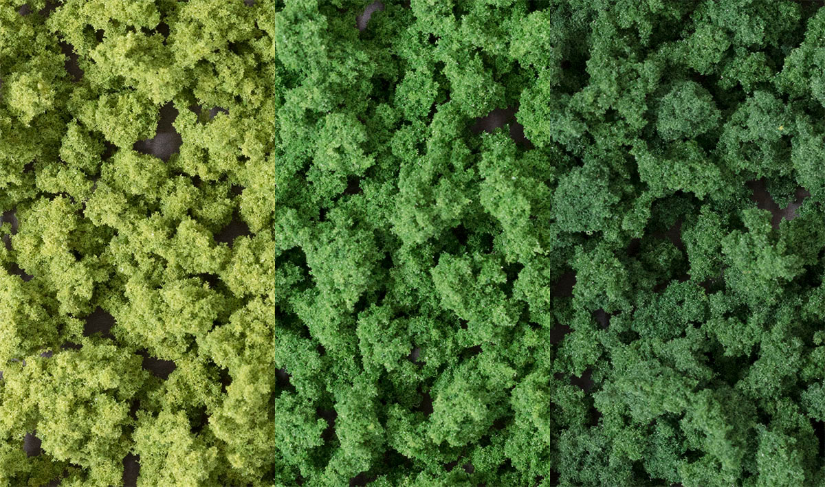 Light, Medium and Dark Green - Light, Medium and Dark Green Realistic Tree Kits teach you to make unique deciduous trees ranging from 3/4" - 7" (1