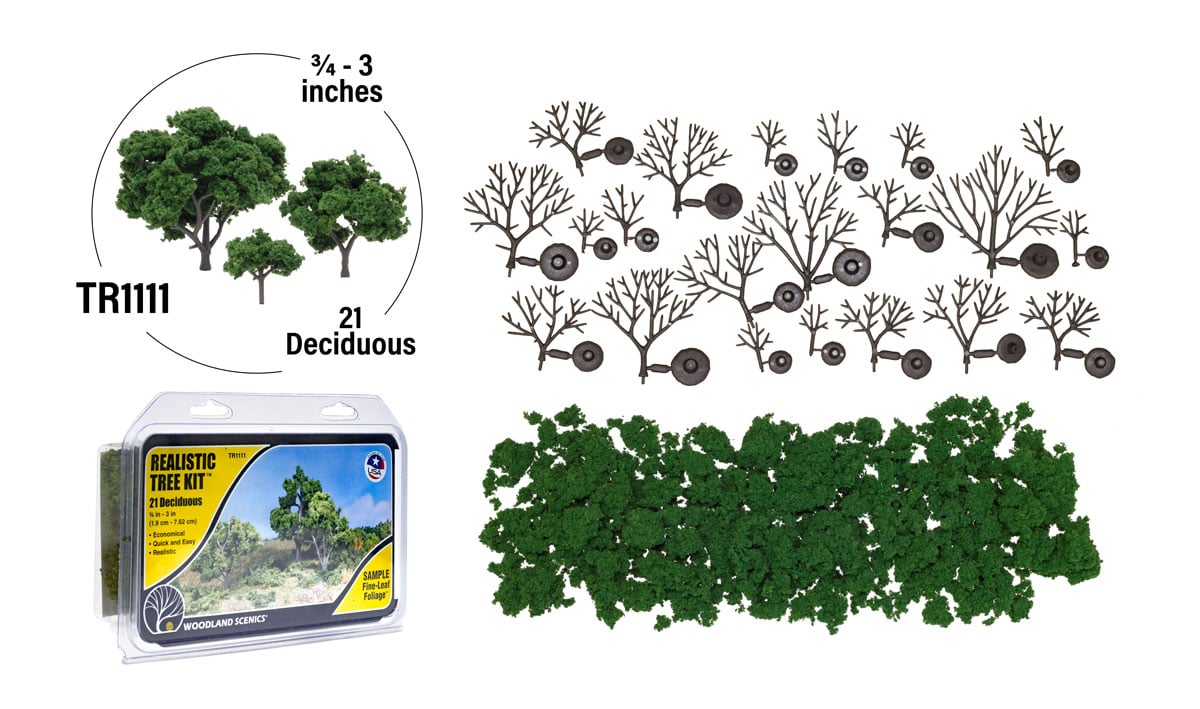 Medium Green - Medium Green Realistic Tree Kits&trade; teach you to easily make unique deciduous trees ranging from 3/4" to 7" (1