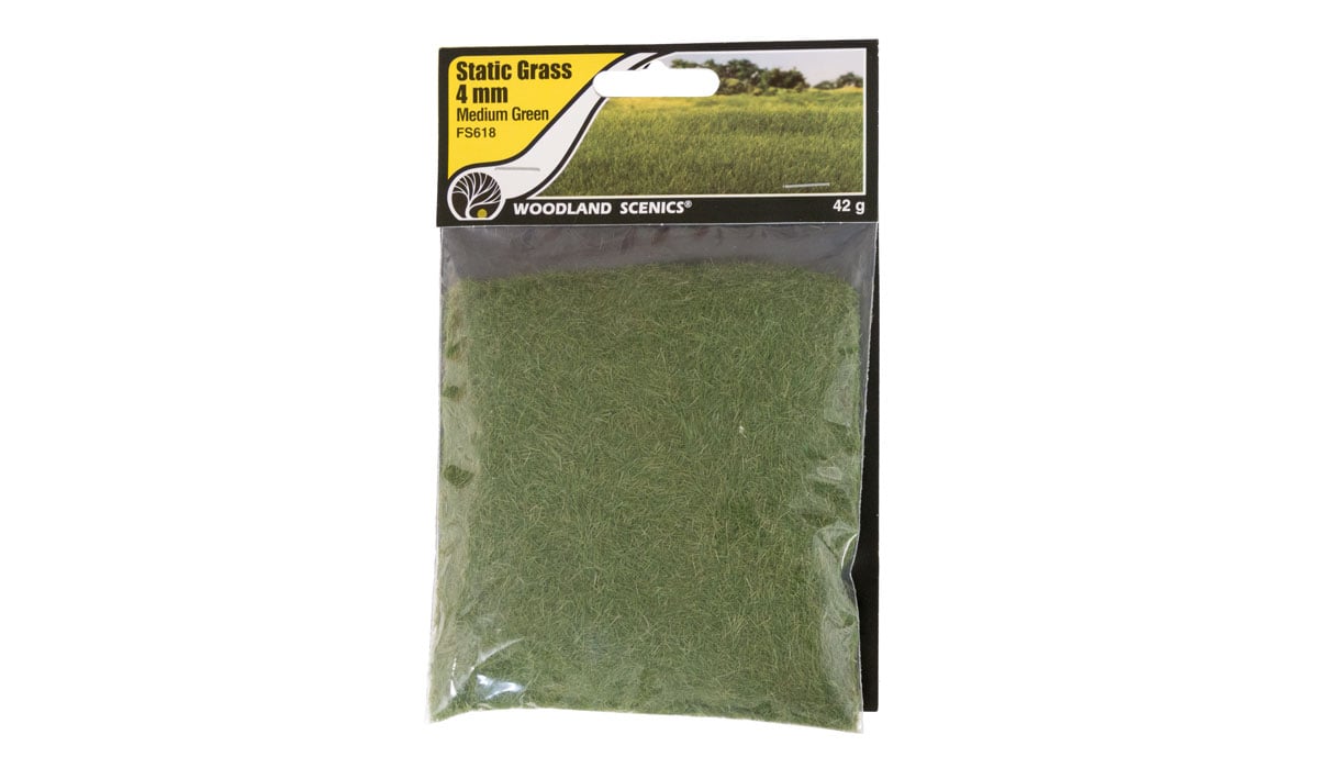 Static Grass Medium Green - Static Grass is a special material that stands upright when it is applied with the Static King&reg;
