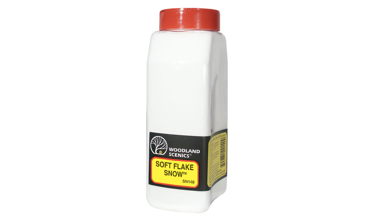 Soft Flake Snow<sup>™</sup> - Use this product to model winter scenery on model railroads, dioramas, military models, school displays or where collectible houses are displayed