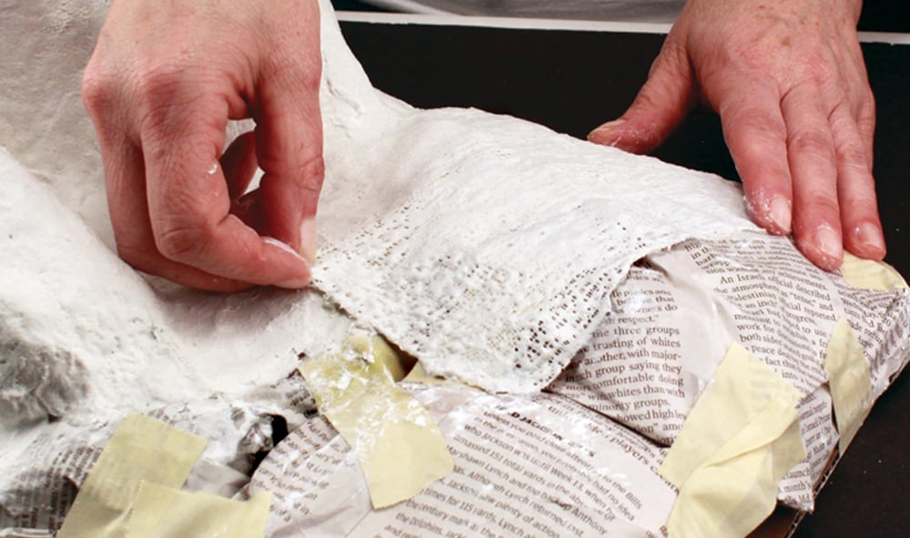apply additonal layers plaster cloth
