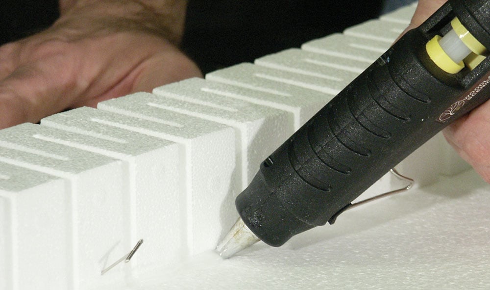 Low Temp Foam Glue Gun - The Low Temp Foam Glue Gun operates at a temperature that will not damage foam