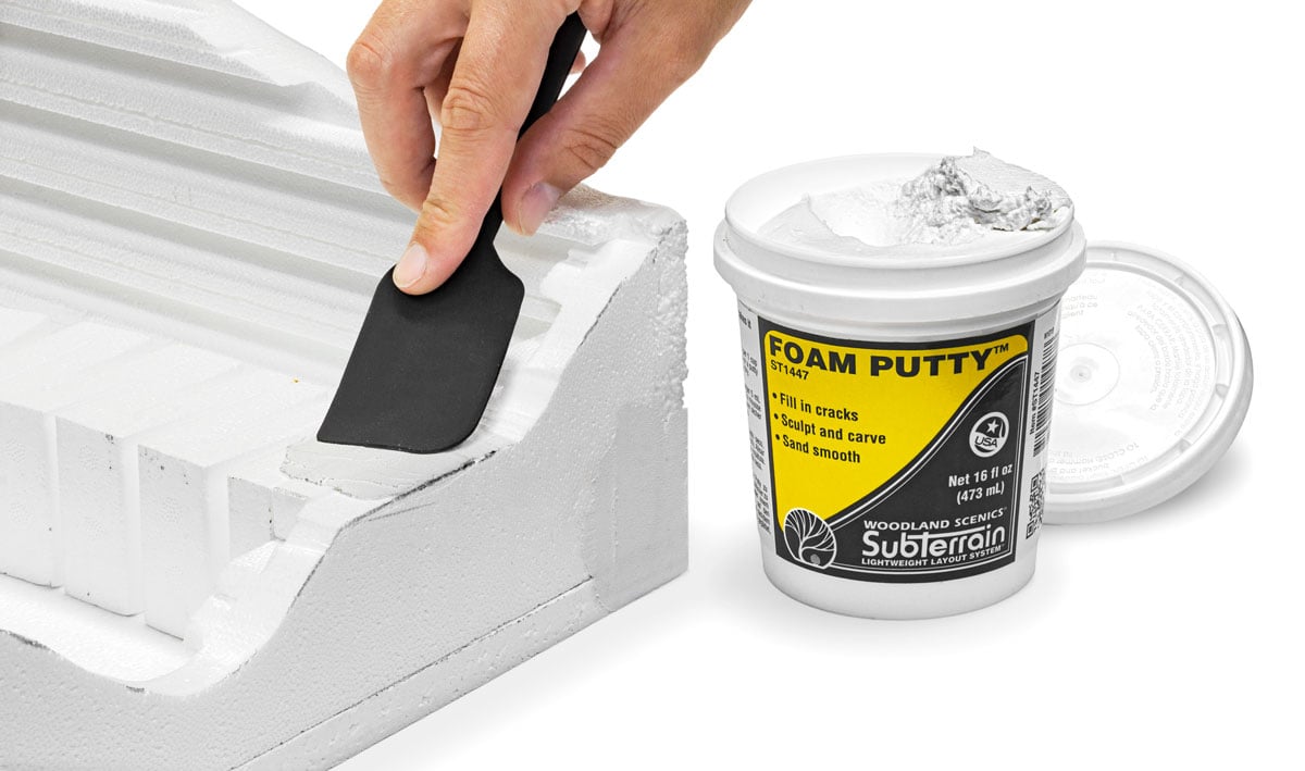 Foam Putty<sup>™</sup> - A non-shrinking, easily sanded and lightweight filling material having the same characteristics as foam