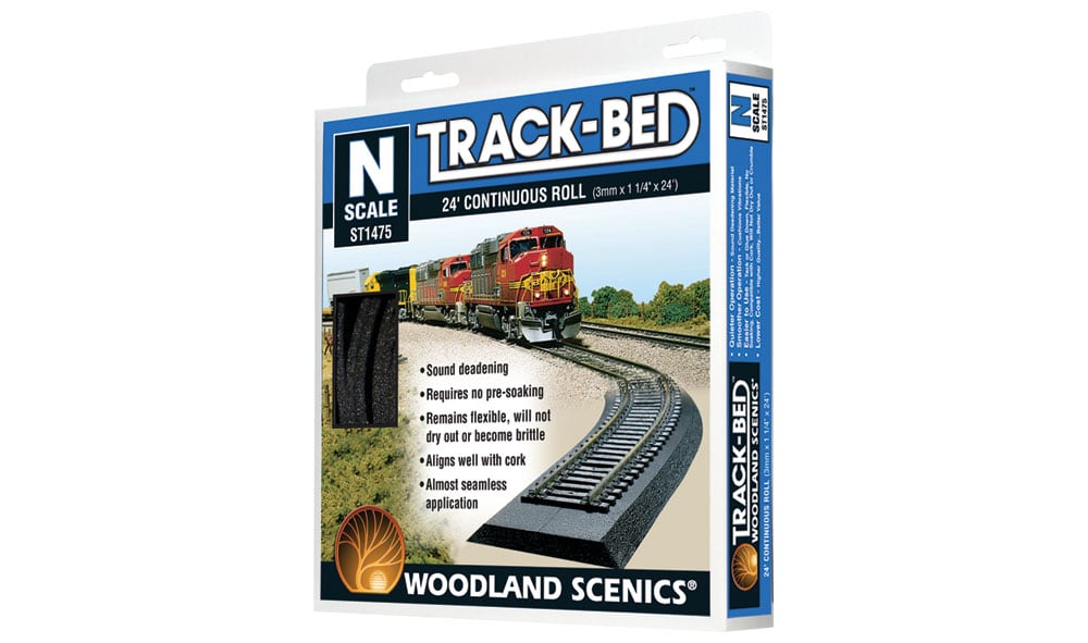 Track-Bed<sup>™</sup> Roll - N Scale - Track-Bed Roll offers a smooth application