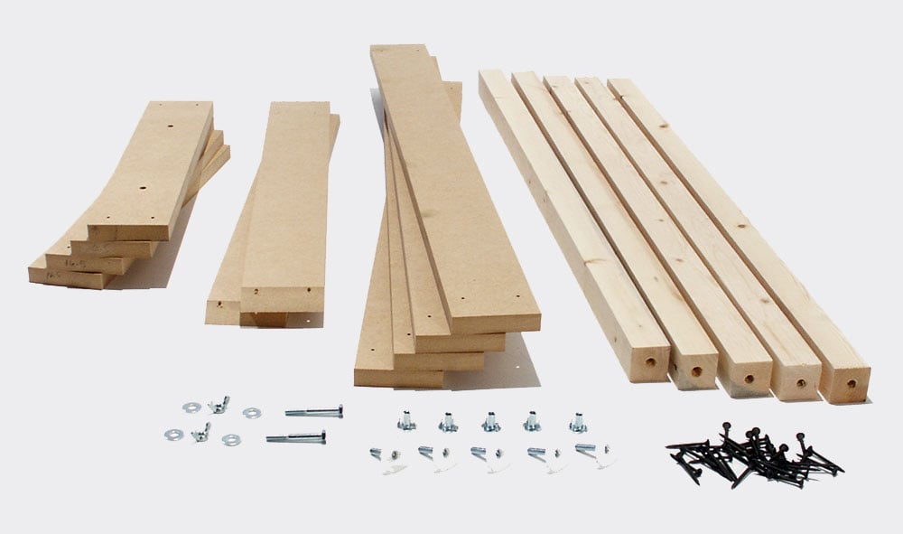 Stand - Corner Module (US Only) - Pre-measured and pre-cut wooden module stands form fit to your layout modules