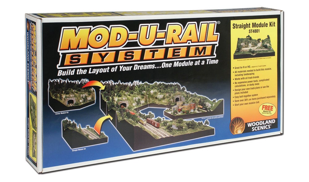 Mod-U-Rail<sup>®</sup> System - Straight Module Kit (US Only) - Build the layout of your dreams one module at a time