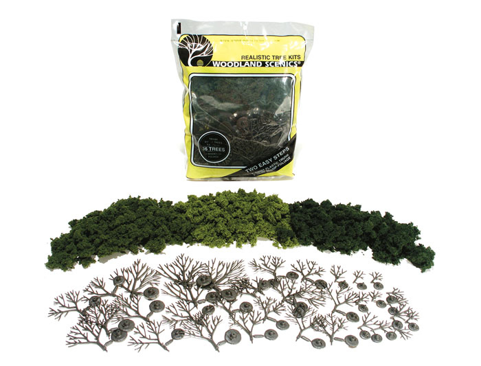 Light, Medium and Dark Green - 14/pkg - Woodland Scenics