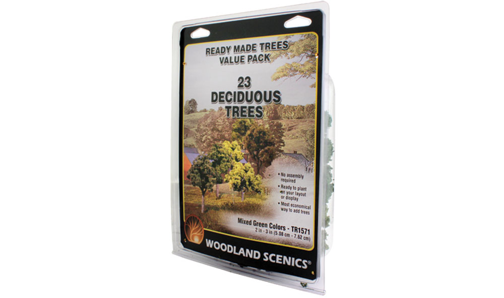 WOODLANDSCENICS TREES 2セットTR 1581、TR1571 Mixed Green - 23/pkg - Woodland Scenics