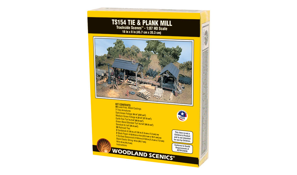 Woodland Scenics Kit HO Hon3 Train TS154 Tie & Plank Mill Trackside Scenes 154 for sale online 