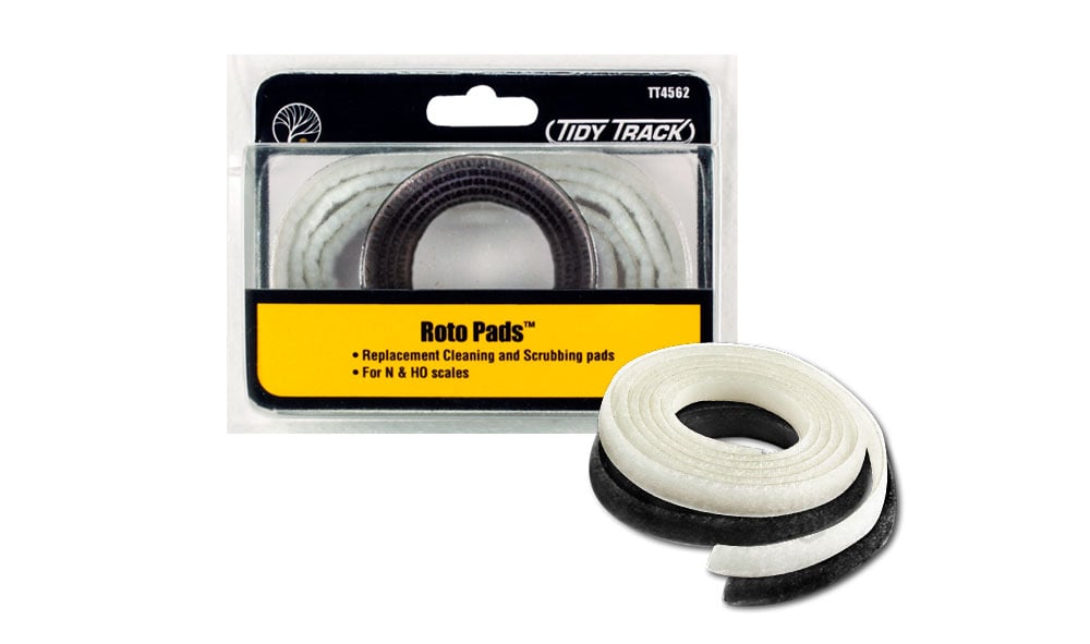 Roto Pads<sup>™</sup> - Easy-to-apply replacement pads for N and HO scale Roto Wheel Cleaners&trade;