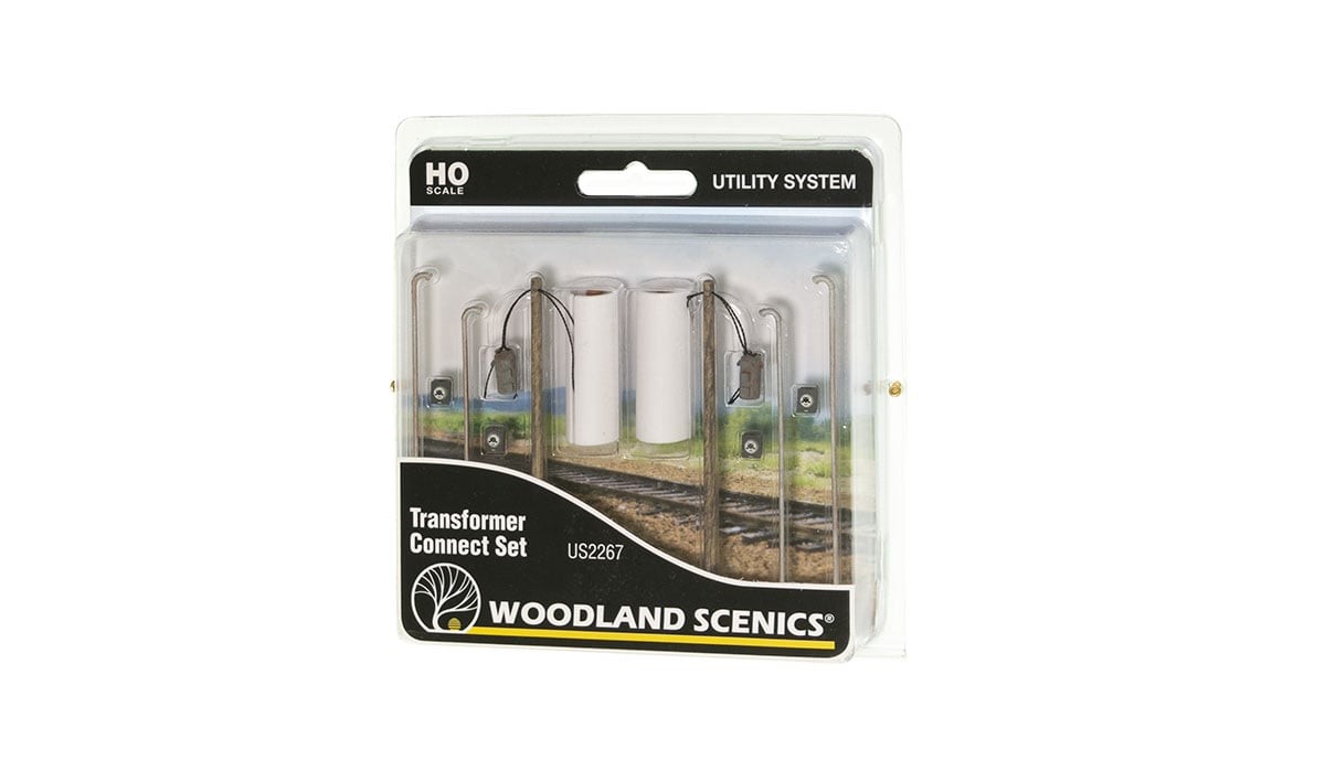 Transformer Connect Set - HO Scale - Use the HO Scale Transformer Connect Set to give the illusion of providing power from utility poles to structures