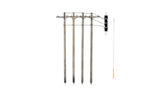 Pre-Wired Poles - Single Crossbar - O Scale - Woodland Scenics Pre-Wired Poles - Single Crossbar - O Scale - Woodland Scenics