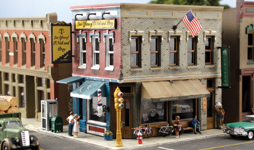 Main Street Mercantile - HO Scale Kit - Model a vintage storefront where town residents patronize the local specialty shops of the Main Street Mercantile